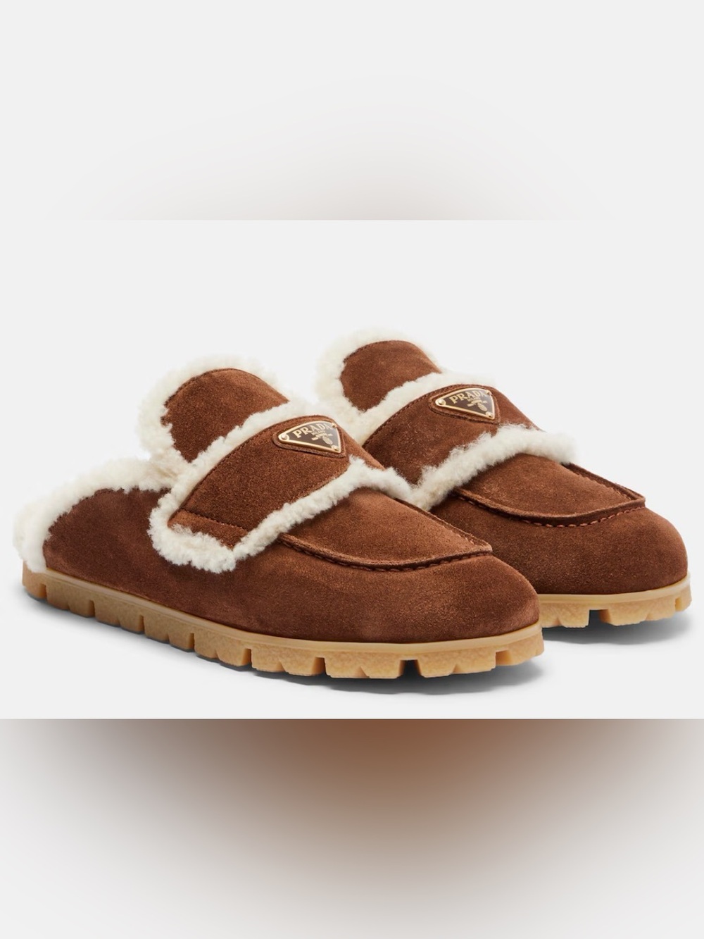 Prada Genuine Shearling Mule - Picture 2 of 8